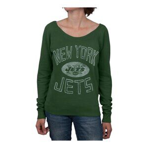 Junk Food New York Jets Logo Off-shoulder Sweatshirt NFL Football Junior's M